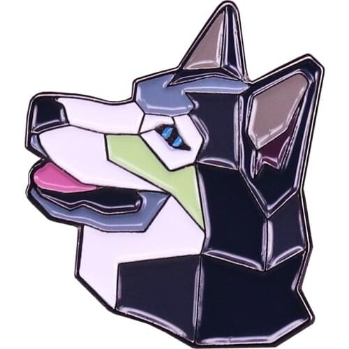 German shepherd badge geometric 3D dog lover collection