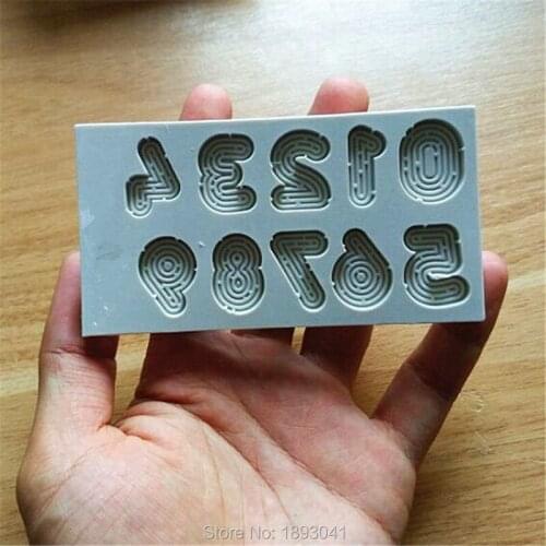 Neon Digital 0-9 Silicone Mold, Cake Mold, Cake Decorative Tool, Kitchen Accessories SQ1757