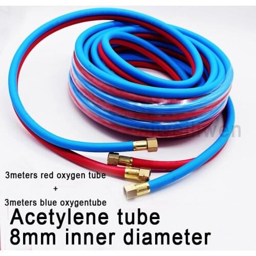 8mm 60bar 6mpa oxygen acetylene tube double color connection hose high pressure oxygen gas tubing parallel gas pipe