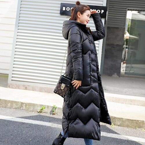 2020 Winter Jacket Women Long Coat Woman Parka Red Down Cotton Padded Parkas Womens Jackets Jaqueta Feminina KJ666