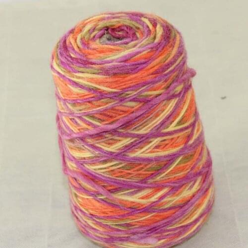 Lot of 1 Pieces x 500g Hand Coarse Knitting Scores wool yarn Fushsia Yellow Green 522-5824