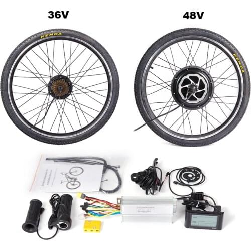 Full Complete Ebike Conversion 250W 350W 500W 36V 1000W 1500W 48V Front Rear Motor Driving Electric Bike Kit