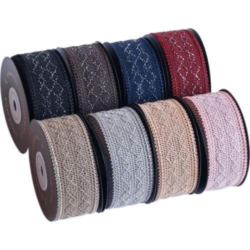 10yards 25mm/36mm Silver Linge Stain Ribbon for Hair Accessories DIY Bow Bouquet Gift Packing Clothing Accessories Supplies