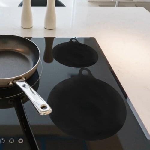 Silicone Induction Cooktop Mat Protector Round Square Heat Insulated Pad Kitchen Protective Heat Insulation Hot Pot Mat
