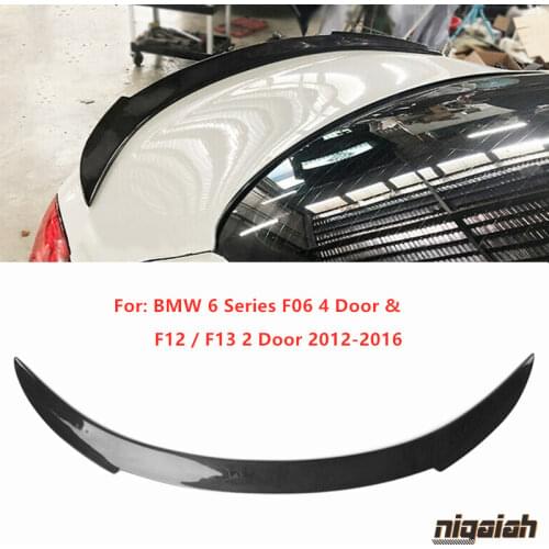 Carbon Fiber Rear Trunk Spoiler for BMW F06 4 Door 6 Series F12 F13 2 Door M6 F13 2012-2016 V Style Rear Spoiler Boot Wing Lip