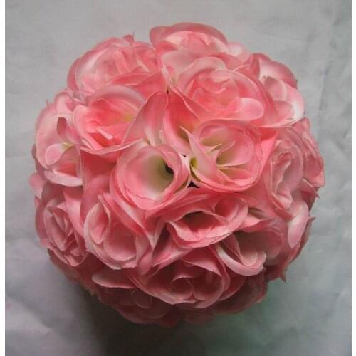 SPR Free shipping 30cm coral silk flower wedding kissing ball wedding curtain decorations optional-color-plastic inner
