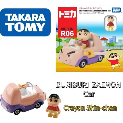 TOMY Alloy Car Series Special Edition Crayon Shin-Chan BURIBURI ZAEMON Car Naughty and Kawaii Anime Figure Childs Toy Gift