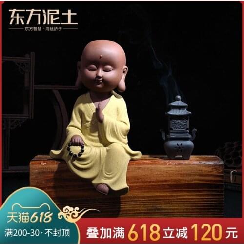 The east soil small purple sand monk monk furnishing articles zen study desktop sitting room home decoration gifts