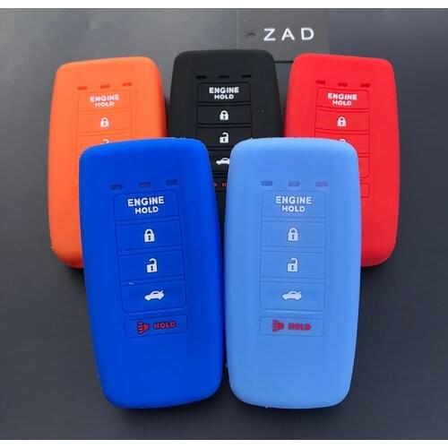 ZAD silicone car key cover case skin shell for ACURA ILX TLX RLX RDX MDX TSX 2015 2016 2017 Engine HOLD Car-stying 5 buttons Key