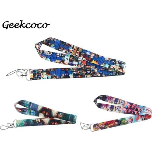 10pcs/lot J2050 Cartoon Lanyard Keychain keys Badge ID Card Mobile Phone Rope Kids Gifts Lanyards ID Badge Holder