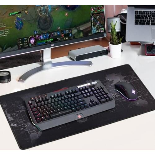 Old World Map Large Gaming Mouse Pad Lockedge Mouse Mat Keyboard Pad Desk Mat Table Mat Gamer Mousepad for Laptop mouse pad mat