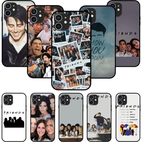 For iPhone 11 12 8 Plus Mini Pro X XR XS Max 4 5 7 6 6S 8 SE Phone Case Black Cover Coque Luxury Etui 3D Old Friends