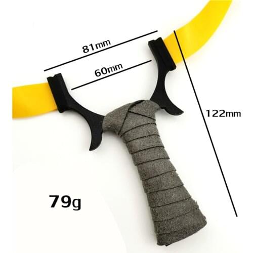 TTF Black Steel Hunting Slingshot Center Tied Slingshot with Flat Rubber Band Outdoor Game Shoot 2019 New