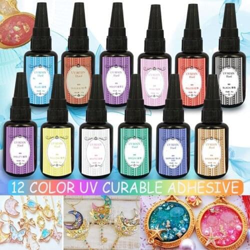 Colour UV Glue Epoxy Resin Curable Glue Hard Type Glue Craft Decoration Tool for DIY Resin Art TS2 DIY Apparel Sewing Fabric