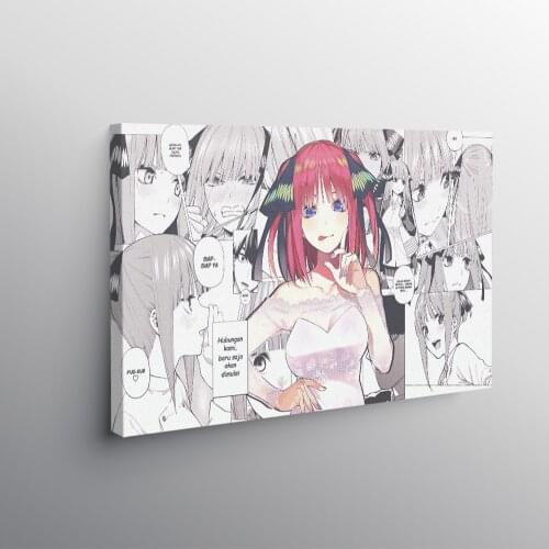 Nakano Nino Gotoubun no Hanayome Painting Wall Art Poster Framed Wooden Frame Canvas For Home Bedroom Dorm Art Decoration Prints