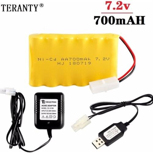 M Model ) 7.2v 700mah NiCD Battery For Rc toys Cars Tanks Robots Boats Guns 700mah 7.2v Rechargeable Battery AA Battery 1-10