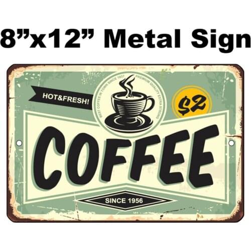 8"x12" METAL SIGN - Coffee #29 - Vintage Looking Sign Coffee Shop Cafe Java Gift