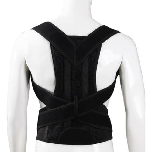 2020 Silver Posture Corrector Scoliosis Back Brace Spine Corset Belt Shoulder Therapy Support Poor Posture Correction Belt Men