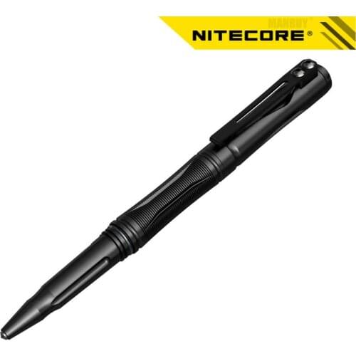 NITECORE NTP21 Tactical Tungsten-Bezel Aluminum Alloy Pen Multifunctional Self Defense Tool Glass Breaker + Stainless Steel Clip