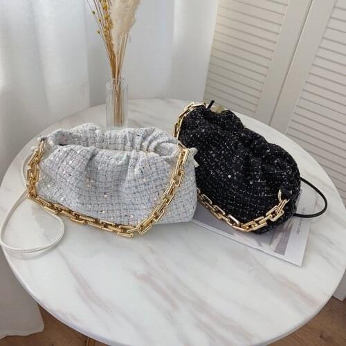 New Purses And Handbags Luxury Designer Fashion Bags For Women 2020 Shoulder Bag High Quality Crossbody Bag With Chain Pleated