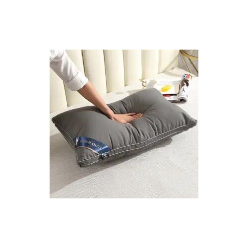 New Down and Feather Bed Pillows for Sleeping 100% Cotton Cover with Natural Filling King Queen Size