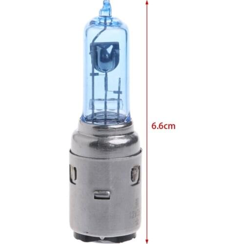 Motorcycle DC 12V 35W BA20D Headlight Halogen Bulb Xenon White Light