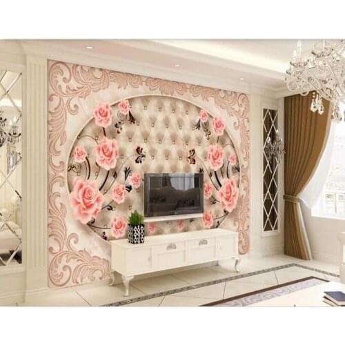 Tile Parquet Marble Relief TV Background Wall Living Room Bedroom TV Soft Bag wallpaper for walls