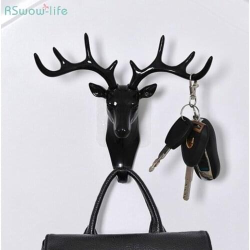 Antler American Home Decoration Hanging Hook Wall Placement Shelf Creative Personal Deer Head Key Nordic Style Animal Holder PS