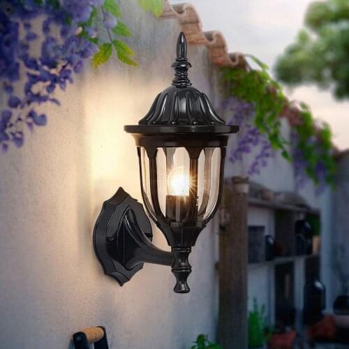 Courtyard Garden Outdoor Lamp Home Corridor Balcony Waterproof Sconce Creative Plastic Backyard Exterior Lighting