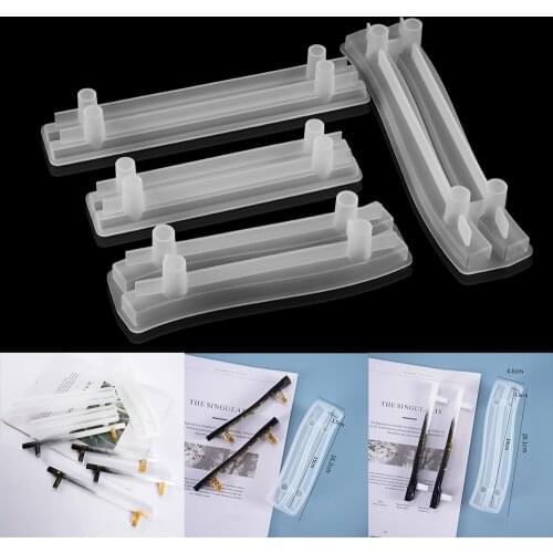 1pair Fruit Tray Handle Silicone Molds Crystal Clear Epoxy Resin Mold Bending Tray Handle Mould For DIY Crafts Jewelry Making