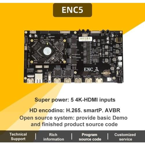 Link Pi ENC5 Evaluation board Hisilicon Hi3531DV100 HDMI/NDI Encoder Decoder HD smartP AVBR/RTMP/ONVIF Live Broadcast YouTube
