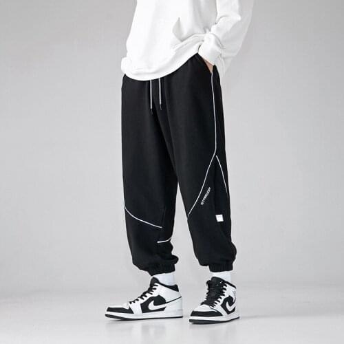 Training Pants Men Joggers Sweatpants Male Black Costume Casual Streetwear Teeny Fashion Loose Trousers Fitness Gyms Korean Goth