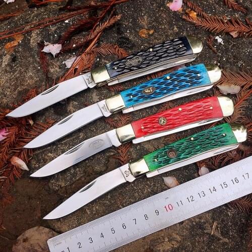 [WATCHMAN W008] Slip Joint multi-blade Pocket knife modern tradtional folding knives folder bone material collection