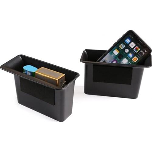 2Pcs Front Door Storage Box High Hardness Wear-resistant ABS Car Armrest Handle Door Storage Box for Volkswagen Golf 8