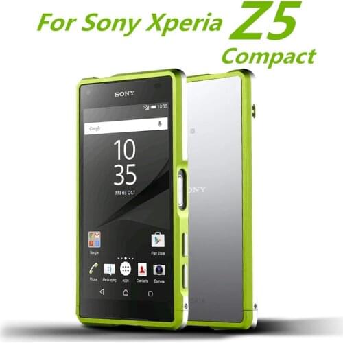 Z5 Compact Bumper case Luxury Deluxe Ultra Thin Protective aluminum Bumper Case For Sony Xperia Z5 Compact E5803 E5823 4.6-inch