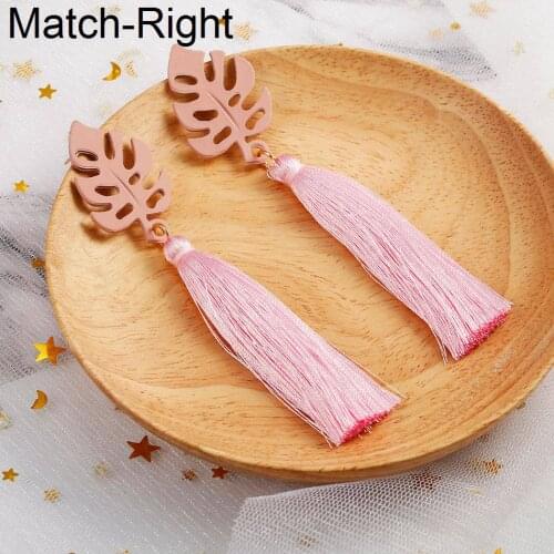 Match-Right Women Long Dangle Tassel Earrings For Women Statement Ethnic Hanging Drop Earrings Pendant Female Jewelry NR243