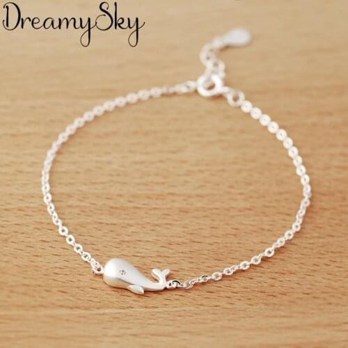 Bijoux Summer Trendy Silver Color Whale Fish Bracelets For Women Bohemia Fashion Girls Charm Bracelets Wedding Jewelry