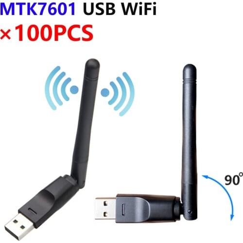 [100 PCS] MT7601 USB WiFi 7601 with Blister Packing MTK7601 main chip 150Mbps 2.4Ghz 802.11/b/g/n USB2.0 USB WiFi Antenna
