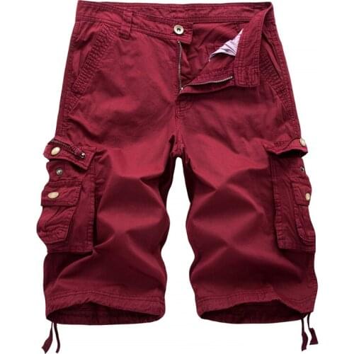 2019 New 8 Colors Plus Size 30-40 Cargo Shorts Men Casual Summer Men Loose Short Pants Five pants Multi-pocket shorts