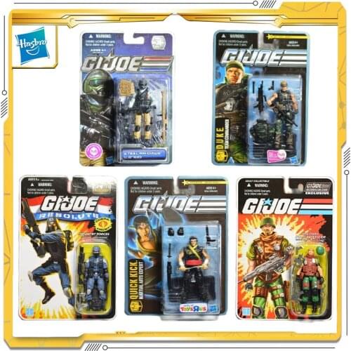 3.75inch Original Hasbro G.I. Joe POC Duke Infantry Forces Military Police Officer Quick Kick Steel Brigade Model Toys