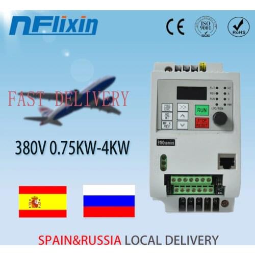 380V 2.2KW 3HP Three Phase Input Output Frequency Converter Inverter Variable Frequency Drive VFD Motor Speed Control 3Phase