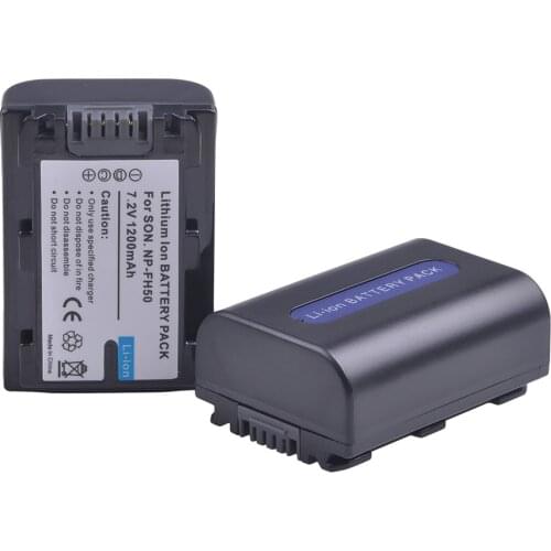 NP-FH50 1200mAh NPFH50 NPFH70 NPFH100 Battery for Sony A230 A290 A390 DSC-HX1 HX100 HX200 HDR-TG1E TG3 TG5 TG7 Camera