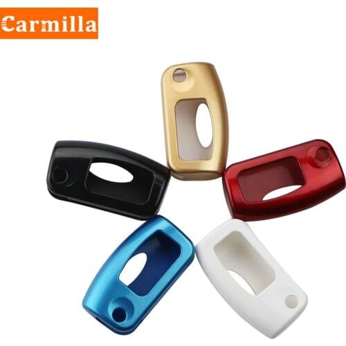 ABS Paint Car Key Case Protection Cover Key Decoration Box for Ford Focus 2 Fiesta MK7 2009-2013 Ecosport Folded Key Accessories