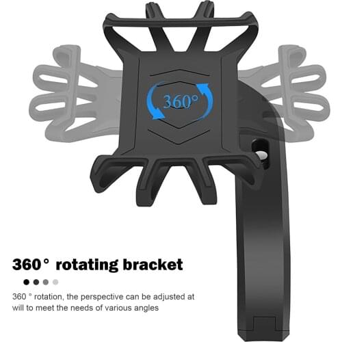 MTB Bicycle Handlebar Phone Holder for 4-6.7 inch Smartphone Rotatable Phone Mount Non-Slip Cellphone Mount Stand
