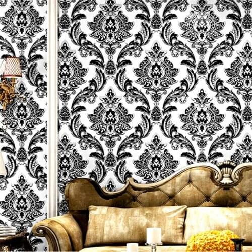 European Damascus luxury wallpaper home decoration bedroom living room dining room whole house indoor 3D decorative wallpapers