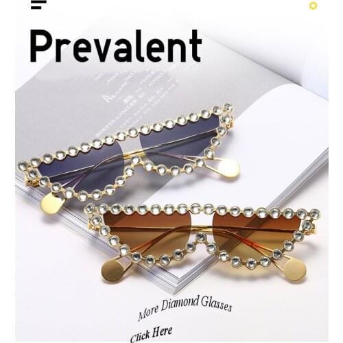 Italian Cateye Crystal Stone Rhinestone Sunglasses With Diamond for Women / pearl sunglasses