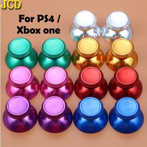 JCD 2PCS Aluminum Metal Analog Joystick Grip Cap for Sony Dualshock 4 PS4 For Xboxone Gamepad Controller Mushroom Joystick Cover