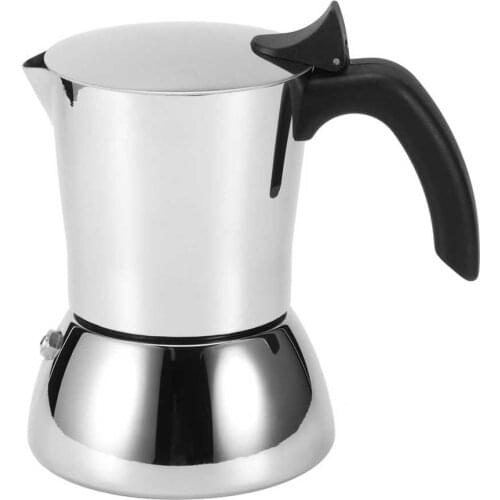 304 Stainless Steel Coffee Maker Mocha Pot Stovetop Filter Moka Coffee Maker Coffee Pot for Kitchen 4 Peopele Supply