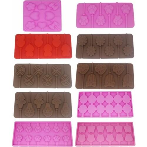 Lollipop series silicone fondant mould chocolate lace mold cake decorating DIY