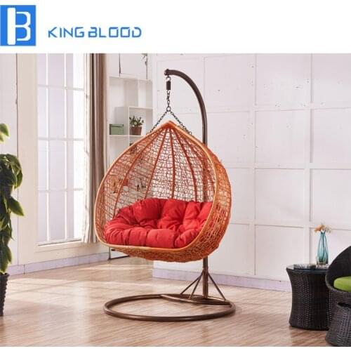 Best price Egg shaped Wicker Rattan Swing hanging Chair for outdoor